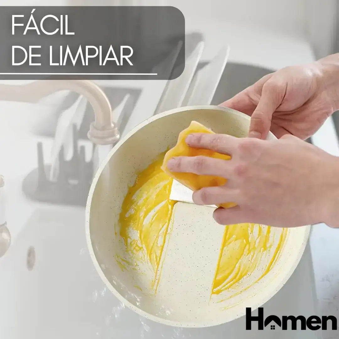Batería Ollas 11 Piezas Homen - Blanca Homen