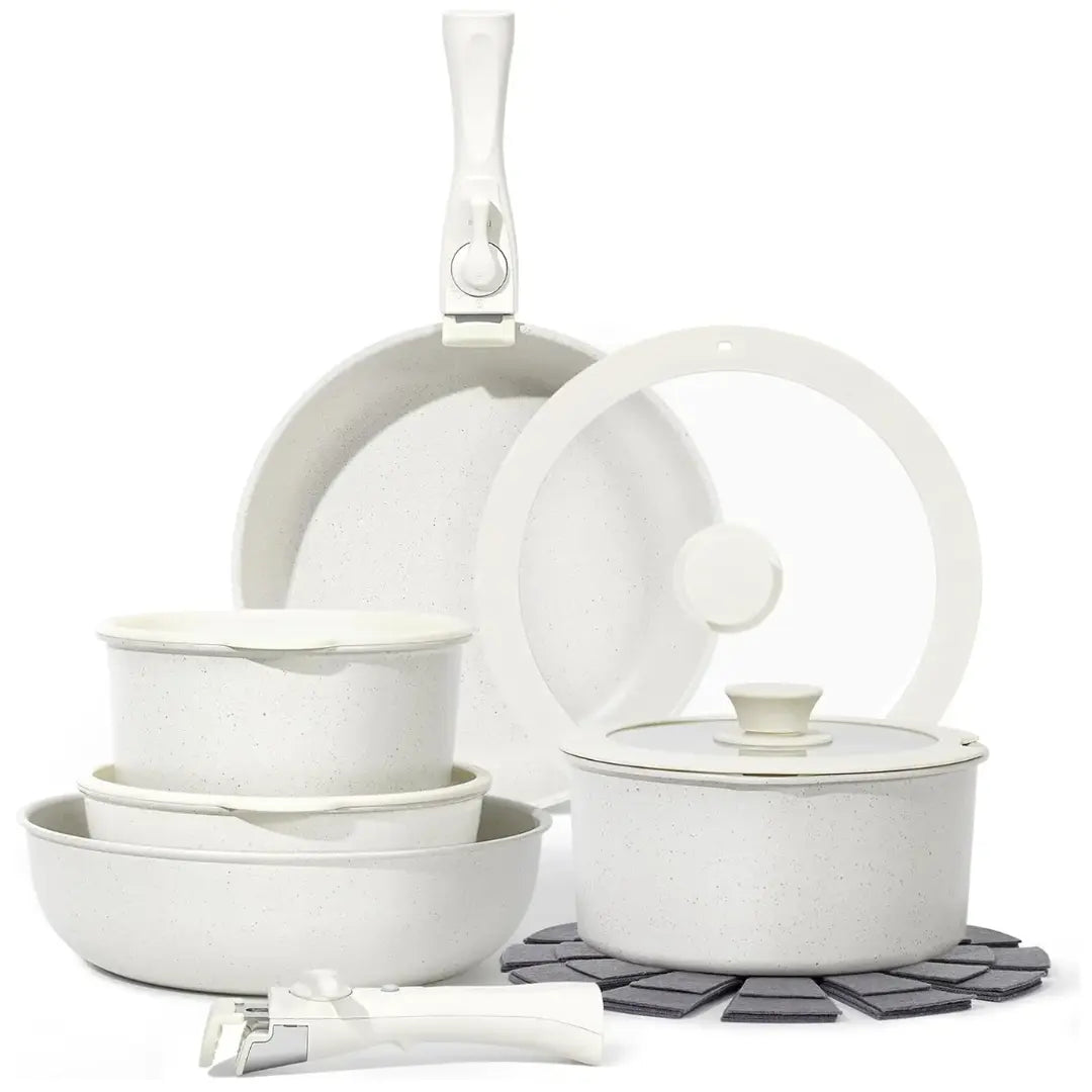 Batería Ollas 15 Piezas Homen - Blanca Homen