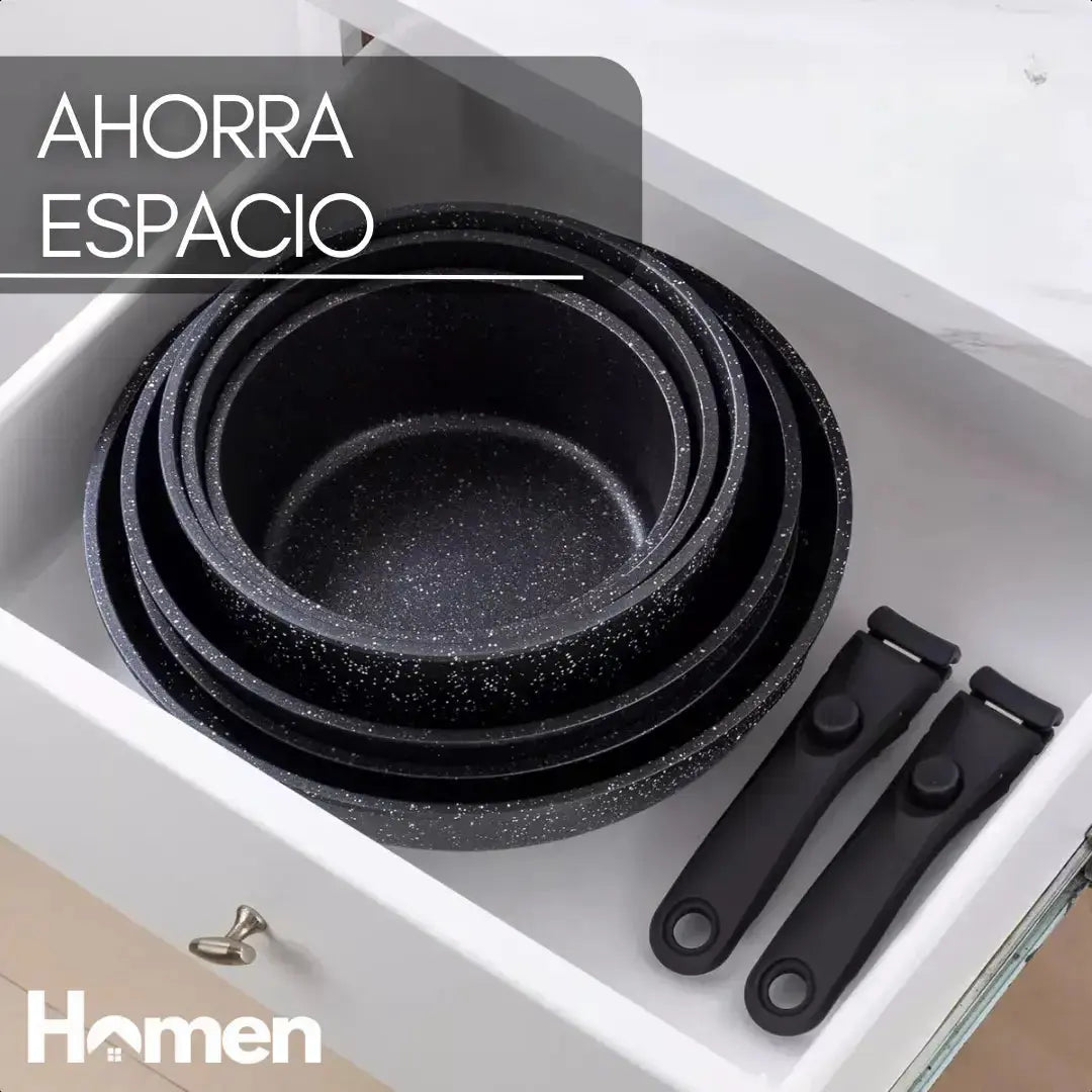 Batería Ollas 11 Piezas Homen Homen