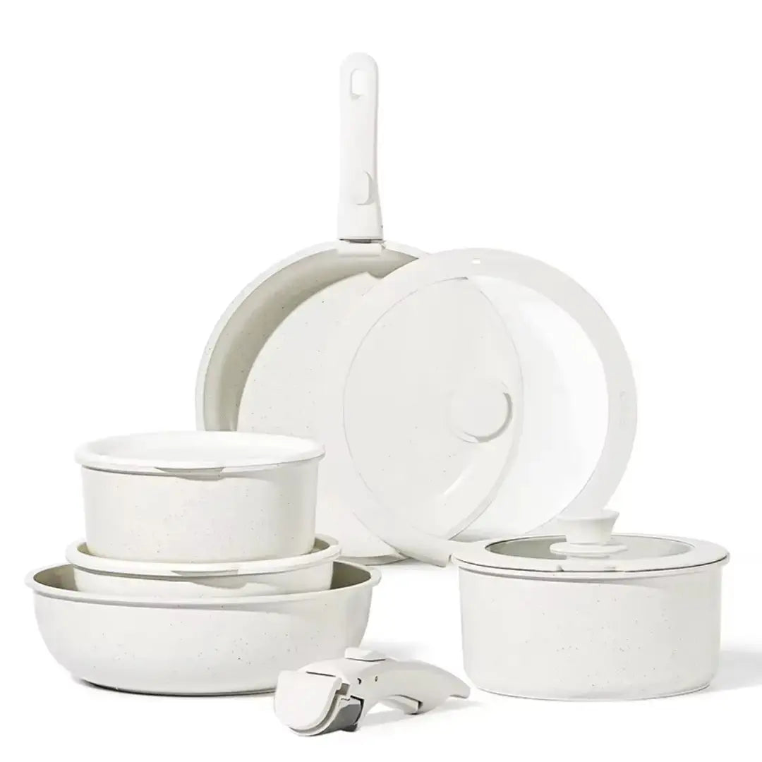 Batería Ollas 11 Piezas Homen - Blanca Homen