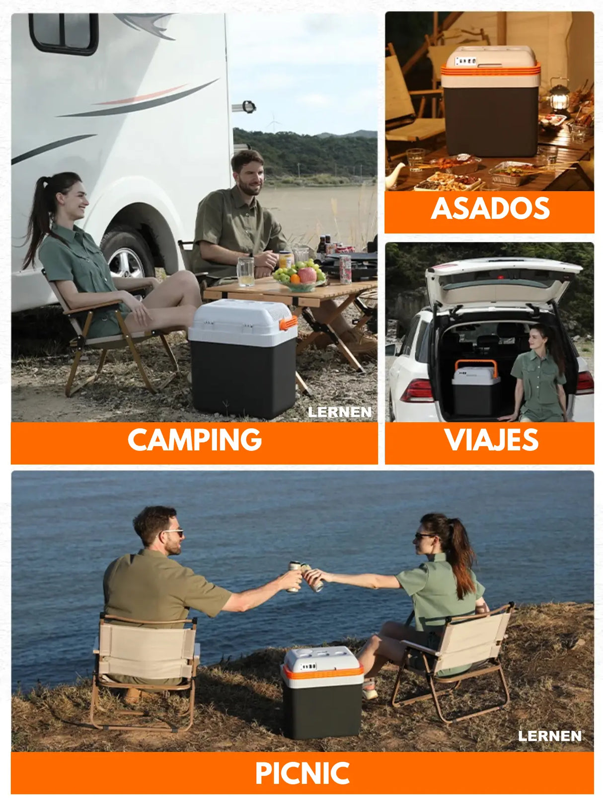 Cooler Portátil Eléctrico 24 Lt 12v Para Autos O Enchufe Ac / Dc Lernen