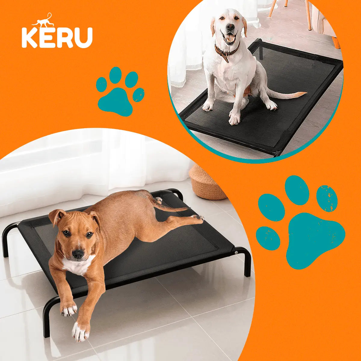 Cama Refrescante En Altura Para Perros y Gatos - Tallas Keru