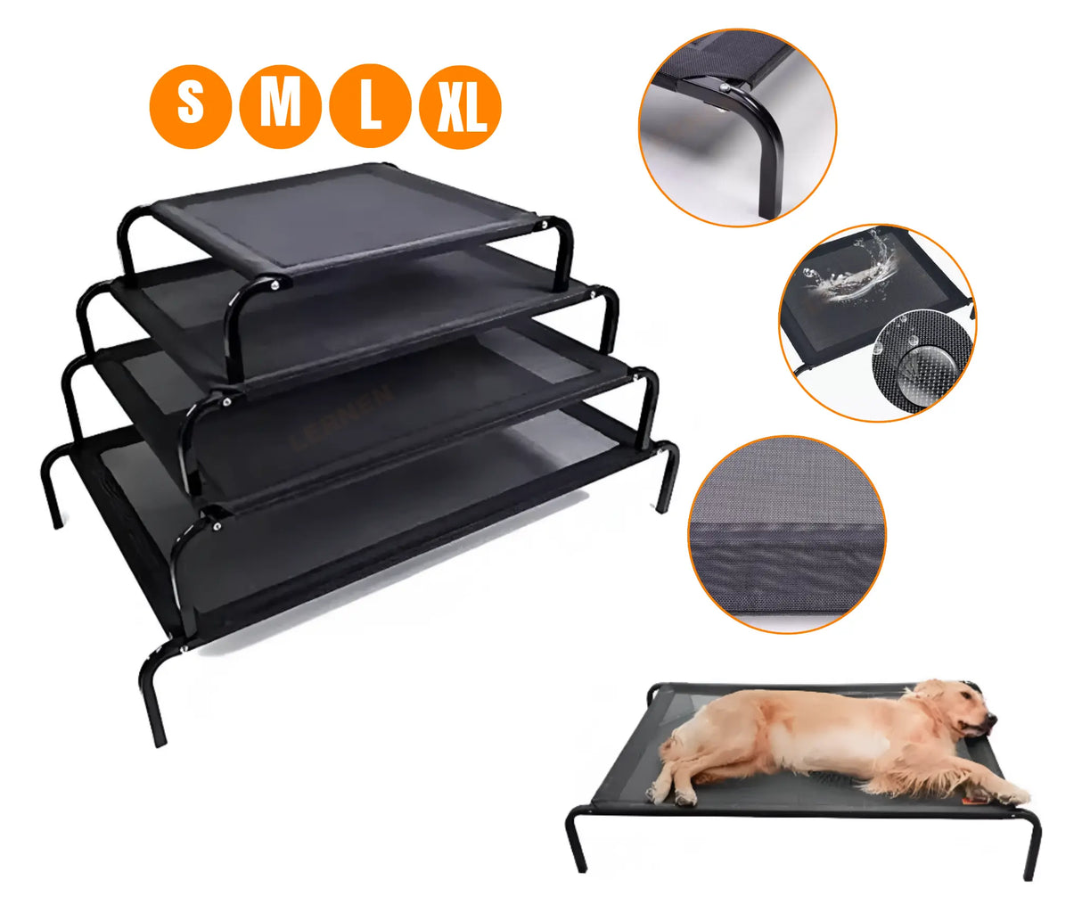 Cama Refrescante En Altura Para Perros y Gatos - Tallas Keru