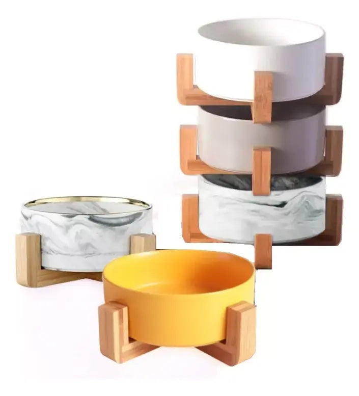 Plato Comedero Grandes De Cerámica Para Perro Gato – 850 mL Keru