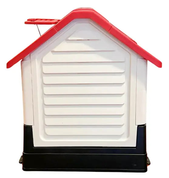 Casa De Perro M Lernen - Con Ventana De Ventilación Color Rojo Keru