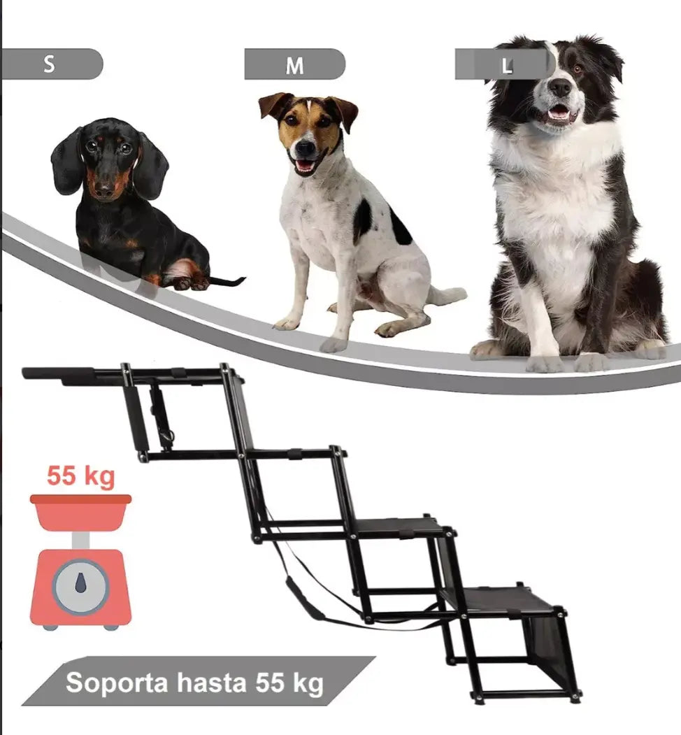Escalera Para Perros Y Mascotas De 4 Peldaños Resistente Keru