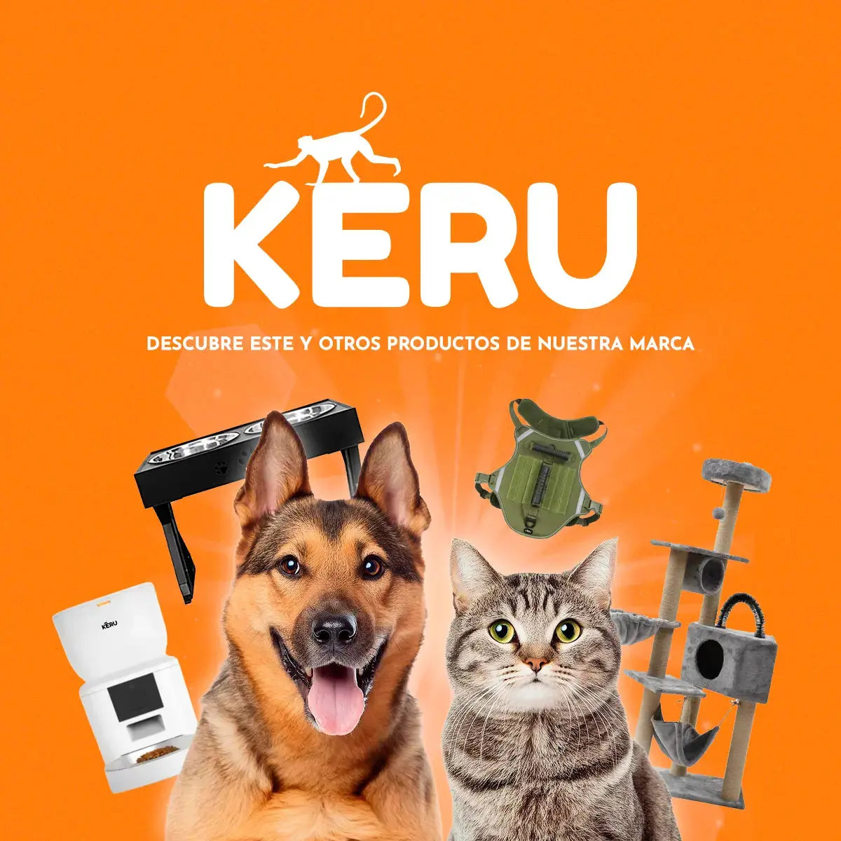 Comedero y Bebedero Para Perros con Altura Ajustable - Colores - 2 Platos de Acero y 1 Comedero con Dificultad Lernen