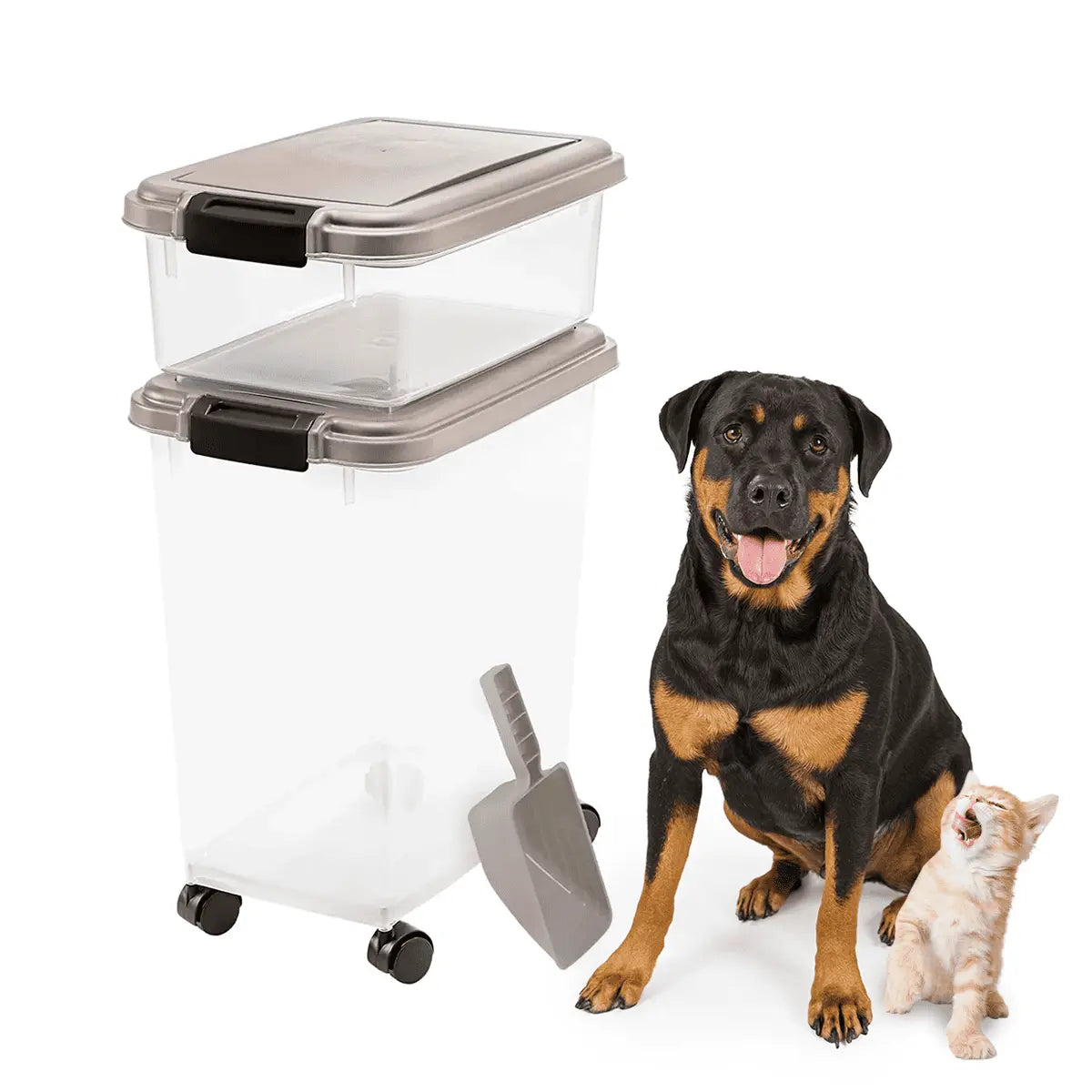 Contenedor De Alimento, Comida, Premios, Perro Gato con Ruedas Keru