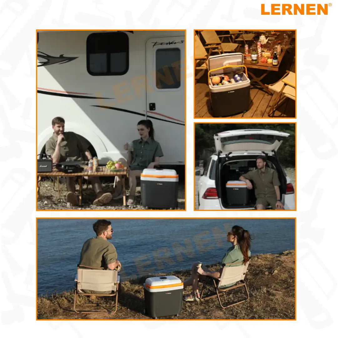 Cooler Pro Portátil con Ruedas 28 Lt 12v Para Autos O Enchufe Ac / Dc Lernen