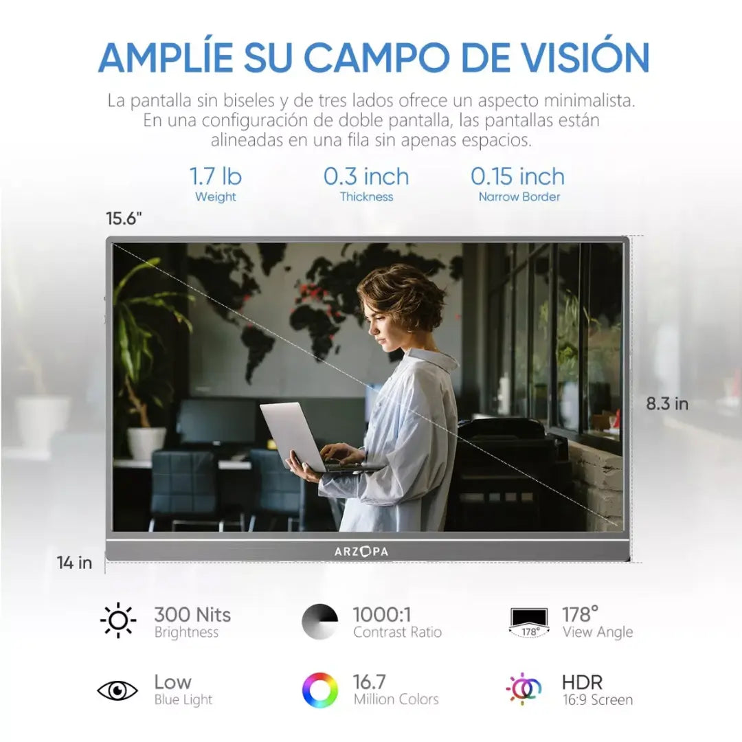 Monitor Portátil Arzopa S1 - 15.6" Arzopa