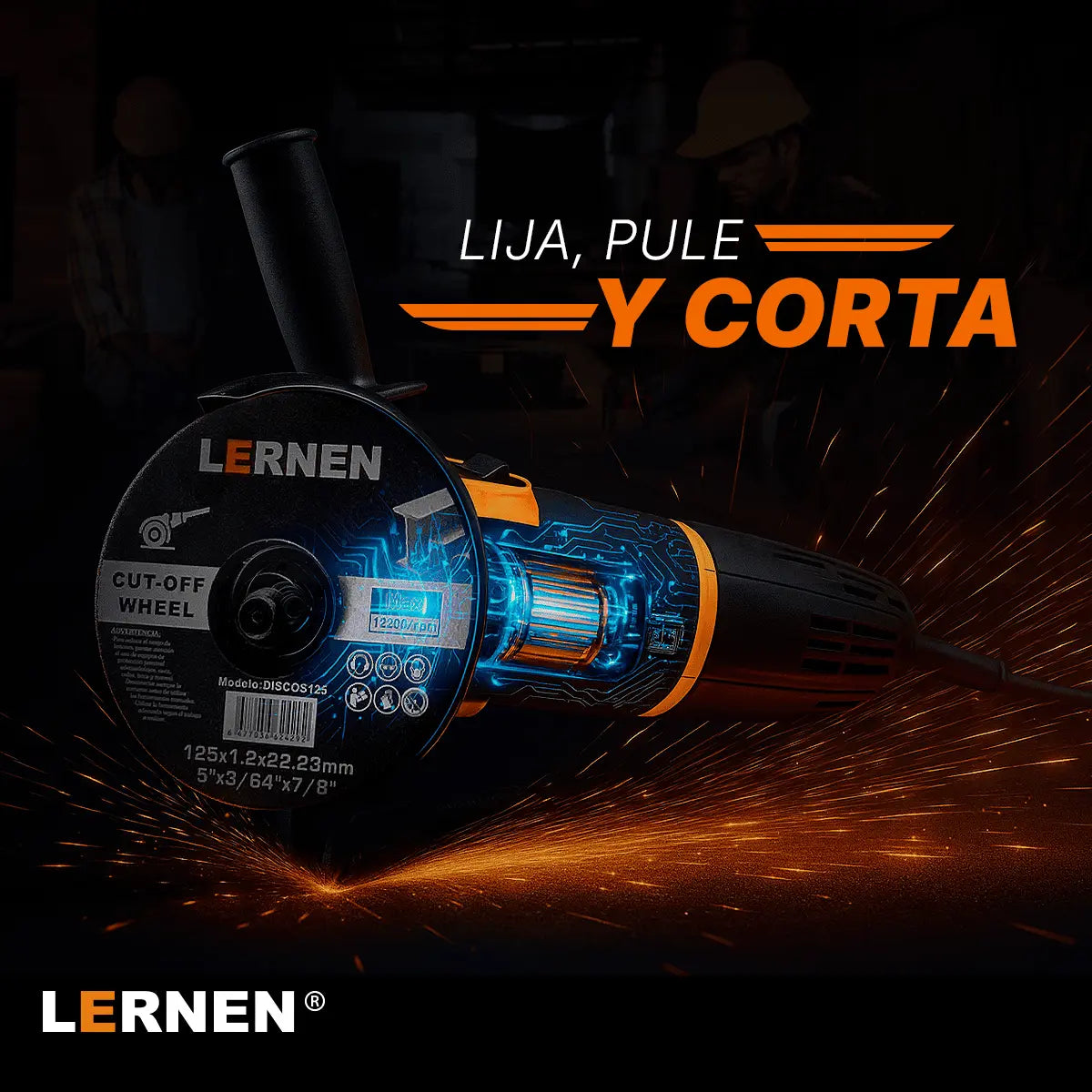 Esmeril Angular Eléctrico LERNEN 125mm – 720W Lernen