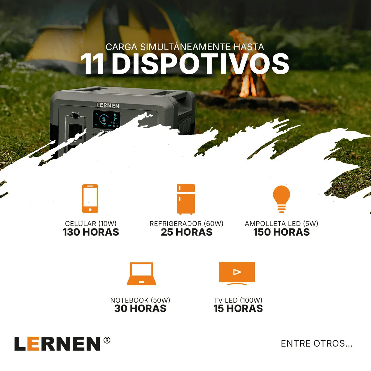 Estación De Energía Portátil Lernen 1.500w Generador Eléctrico Lernen