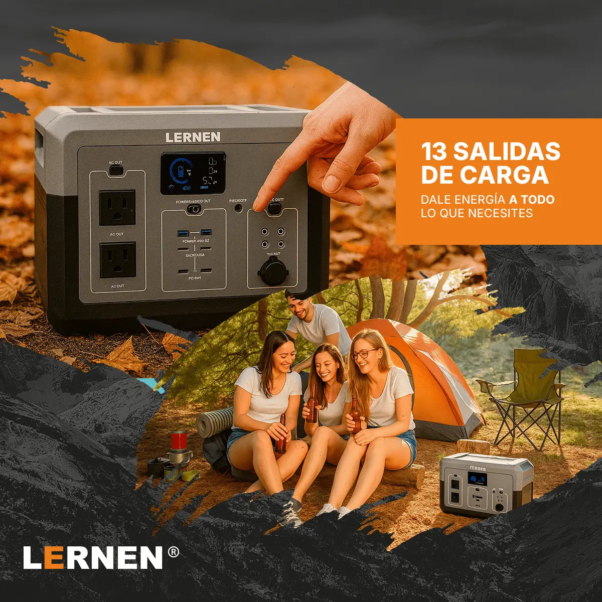 Estación De Energía Portátil Lernen 1.500w Generador Eléctrico Lernen