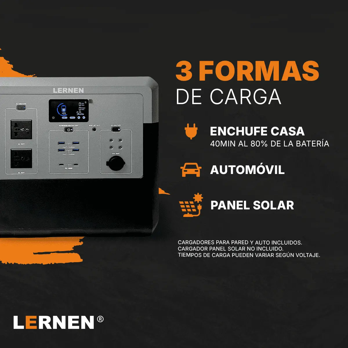 Estación De Energía Portátil Lernen 2400w Generador Eléctrico Lernen