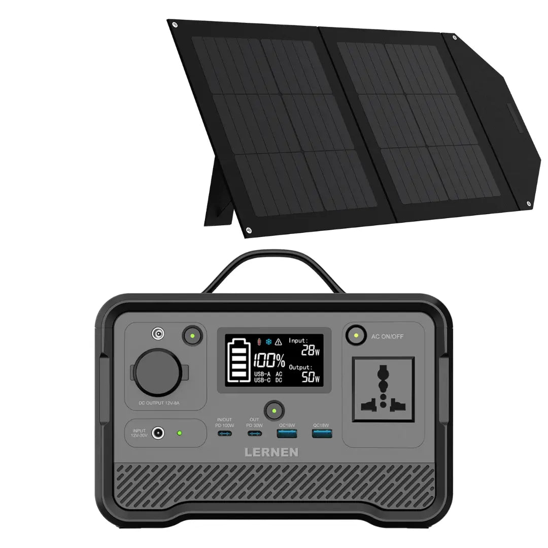 Estación De Energía Portátil Lernen 350w Con Panel Solar Lernen