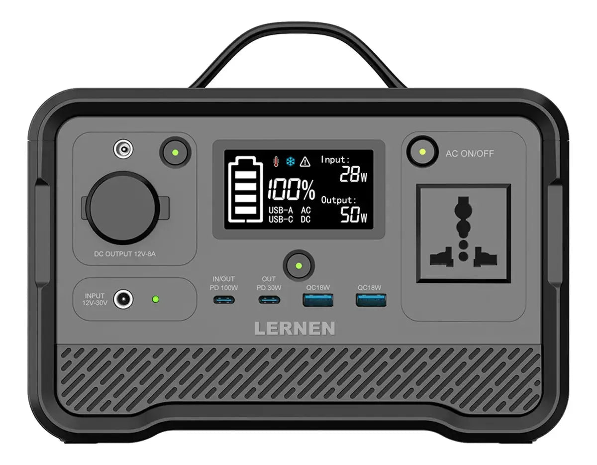Estación De Energía Portátil Lernen 350w Con Panel Solar Lernen