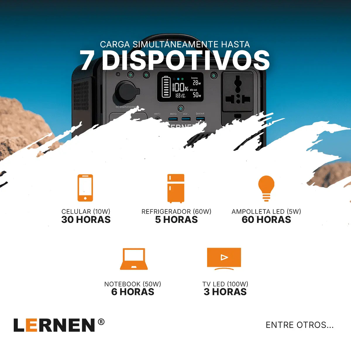 Estación De Energía Portátil Lernen 350w Generador Eléctrico Lernen