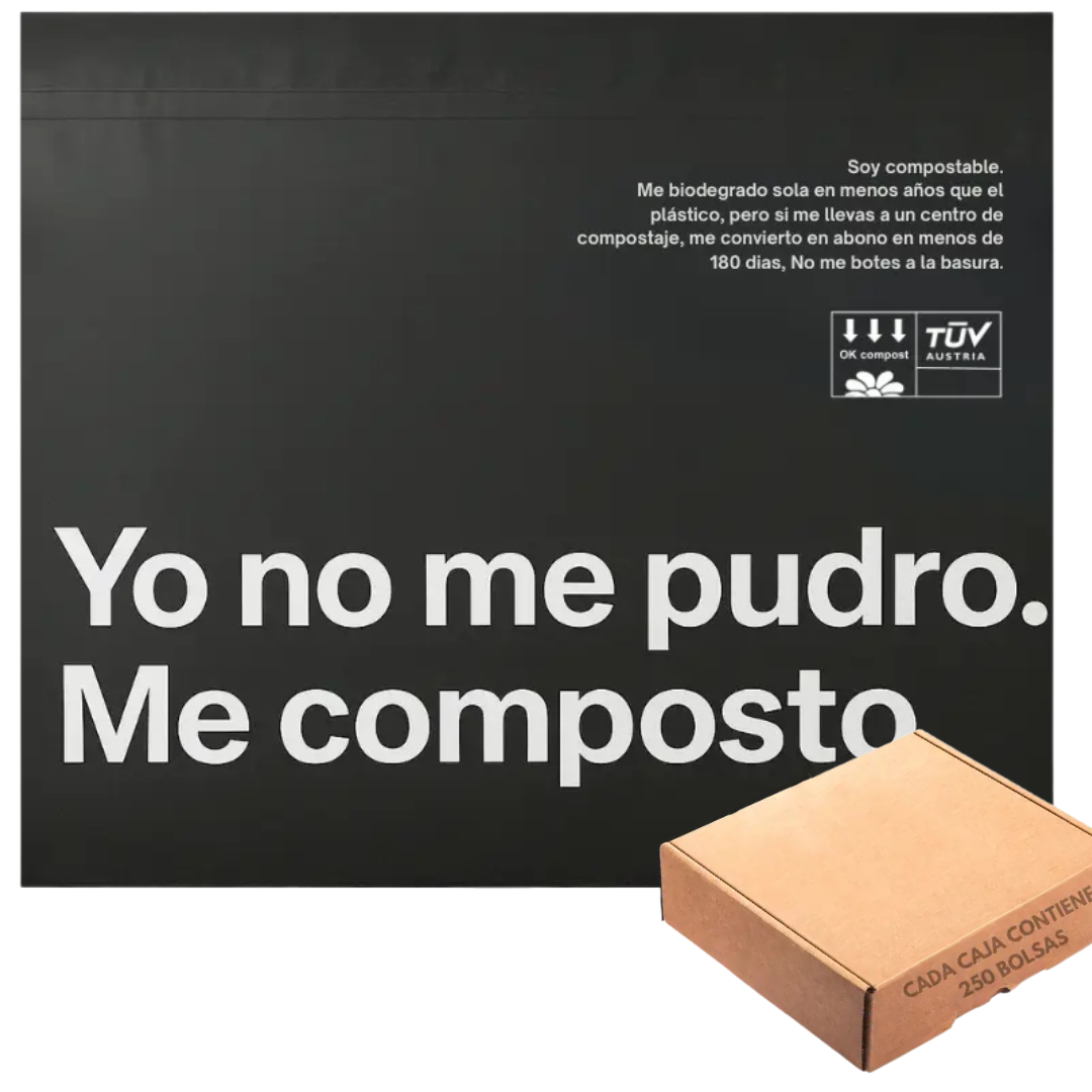 Bolsa Compostable Tipo Courier 60x60 Cm, 250 Unidades