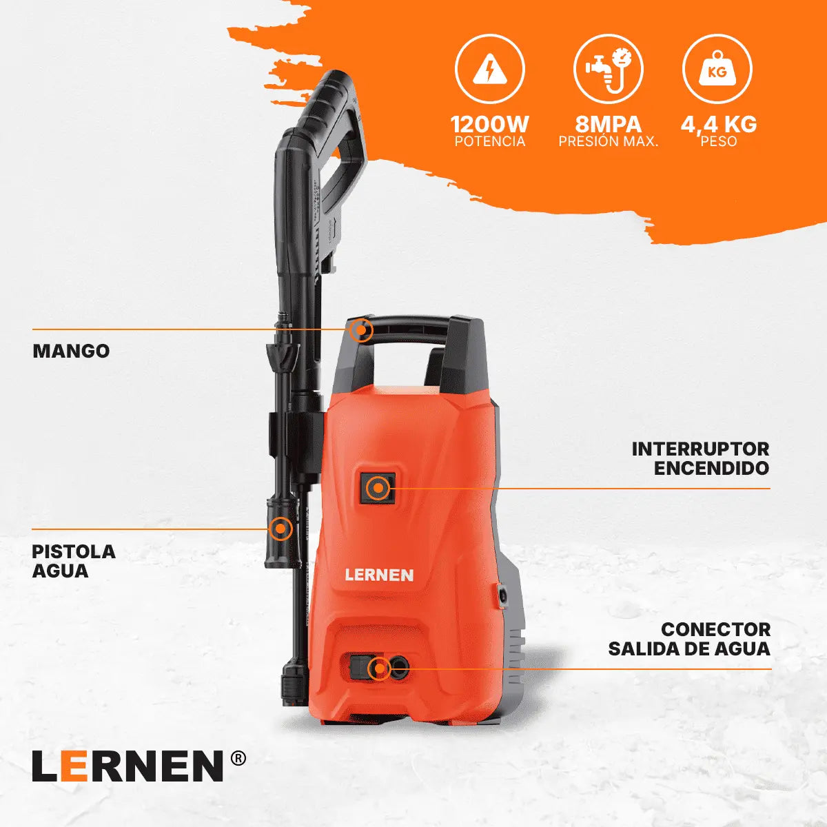 Hidrolavadora 1200w LERNEN Lernen