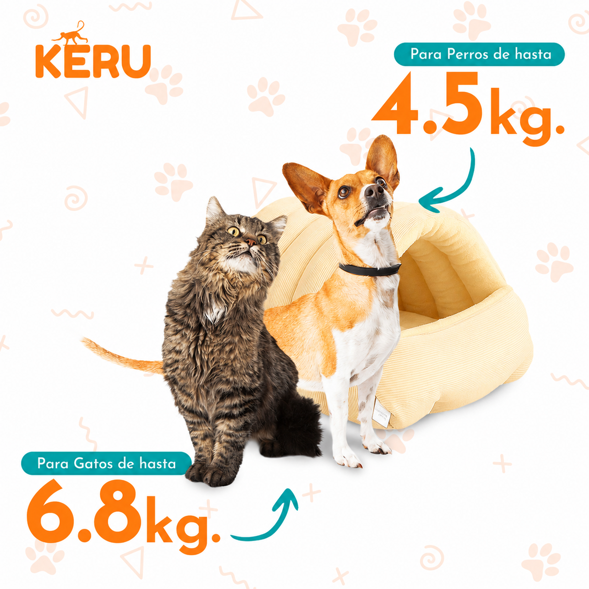 Cama para Mascotas KERU – Máximo confort y abrigo