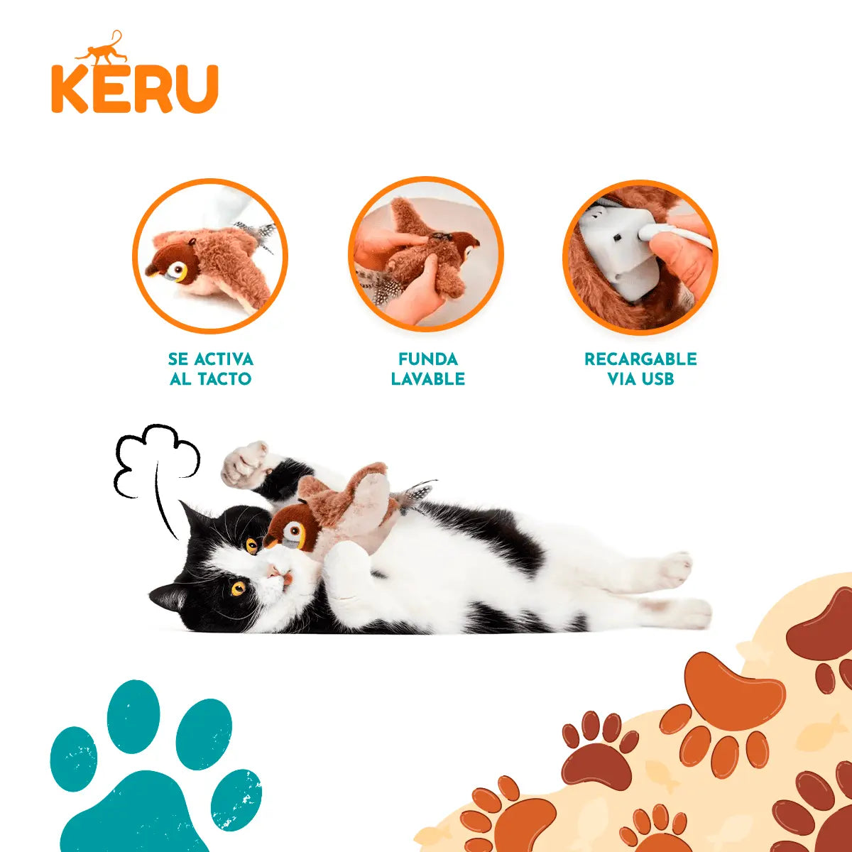 Juguete Interactivo Pájaro Volador Keru