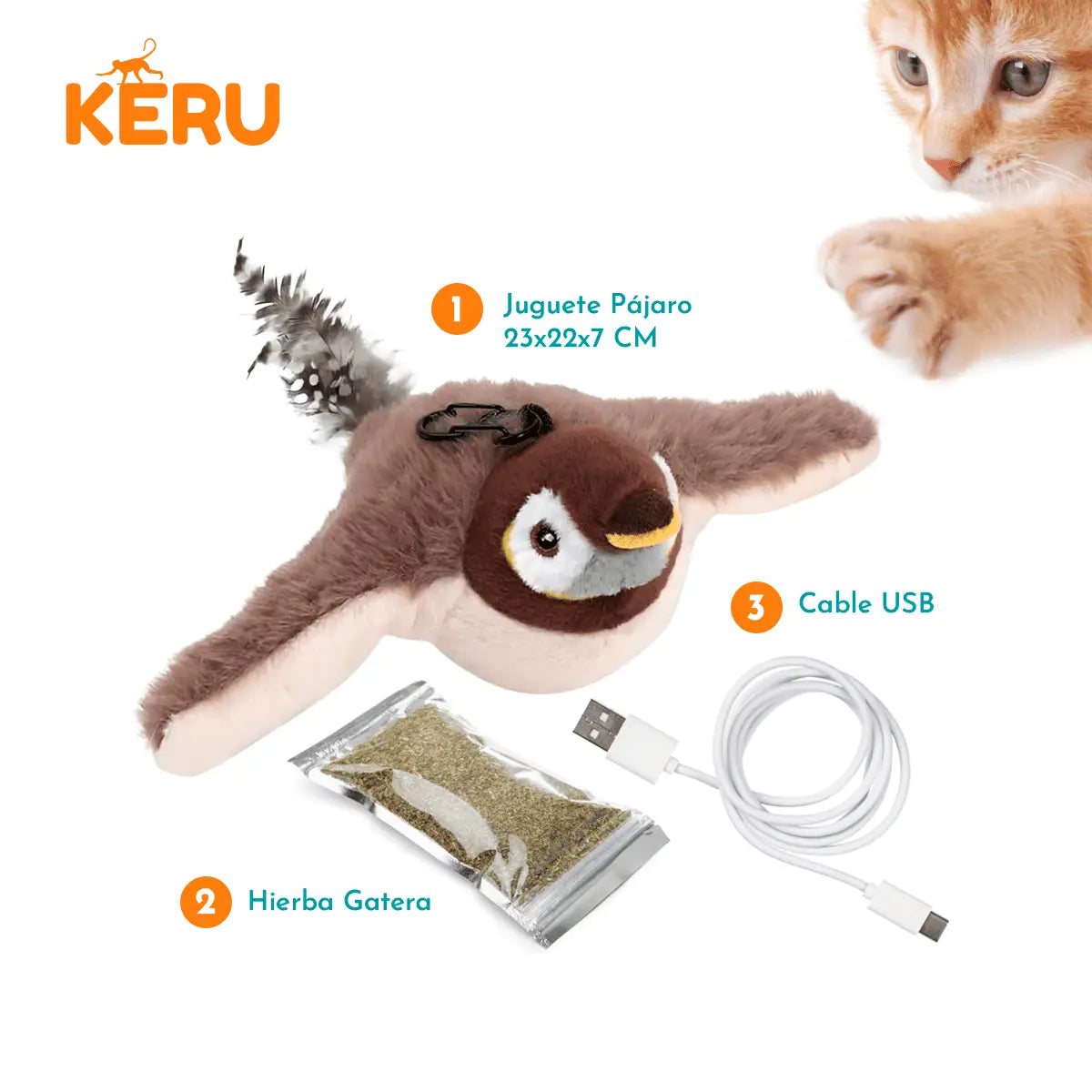 Juguete Interactivo Pájaro Volador Keru