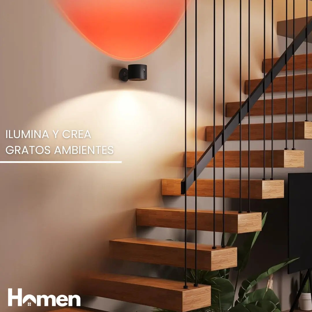 Lámpara de Pared Inalámbrica con Batería Recargable y Control Remoto – 5W Homen