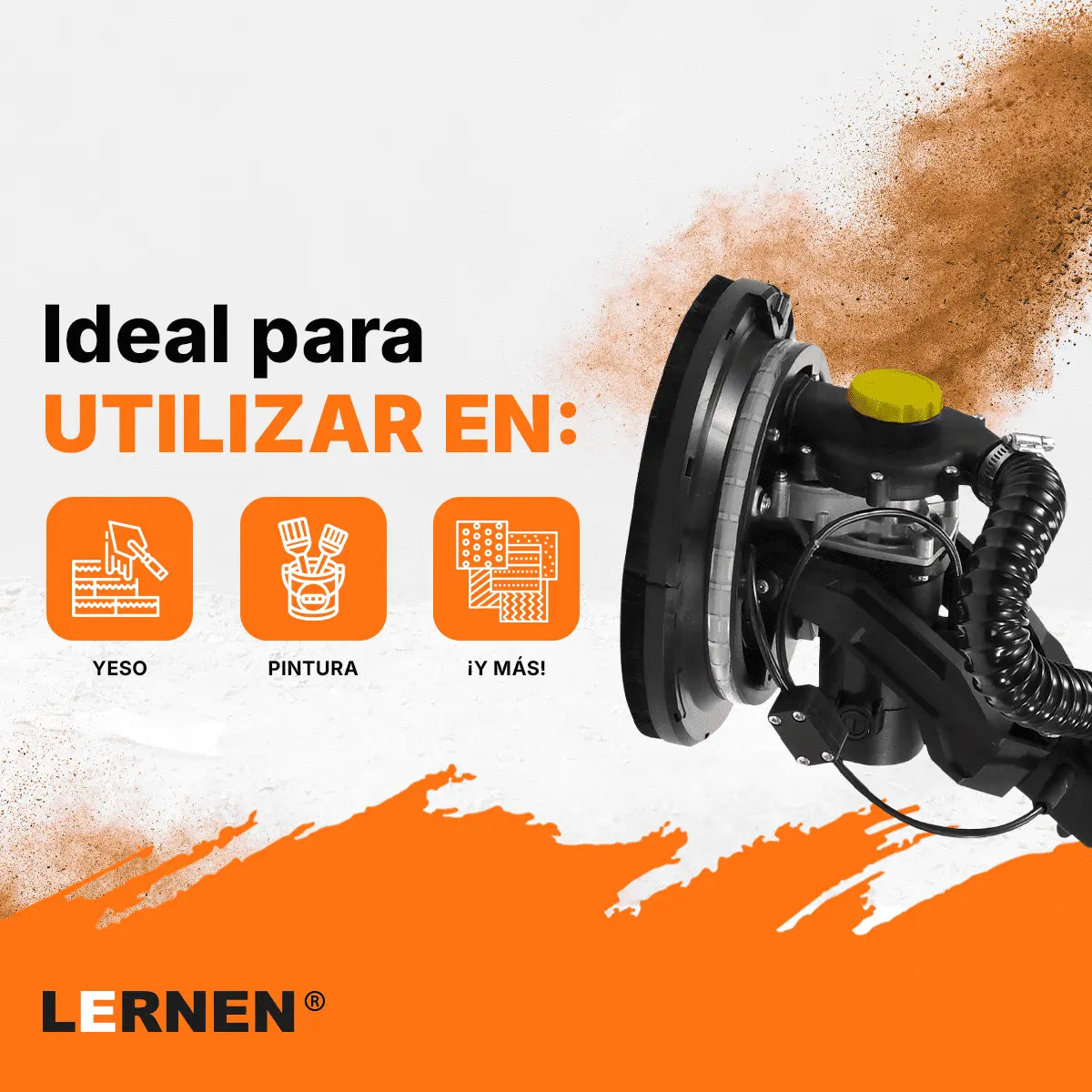 Lijadora De Pared, Piso Y Techo Industrial 750W Lernen