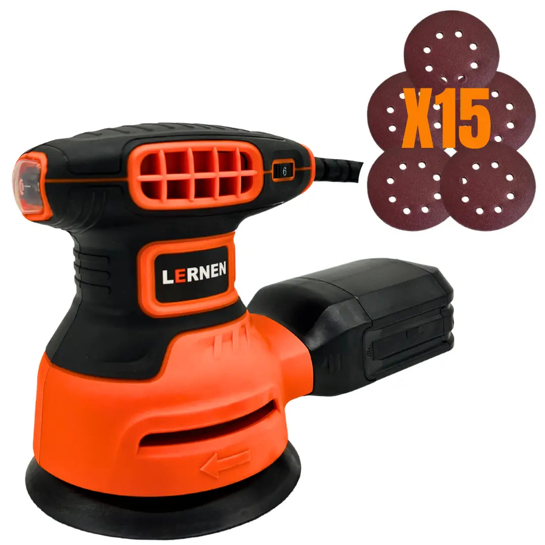 Lijadora Roto Orbital PRO LERNEN 350 W + 15 Lijas