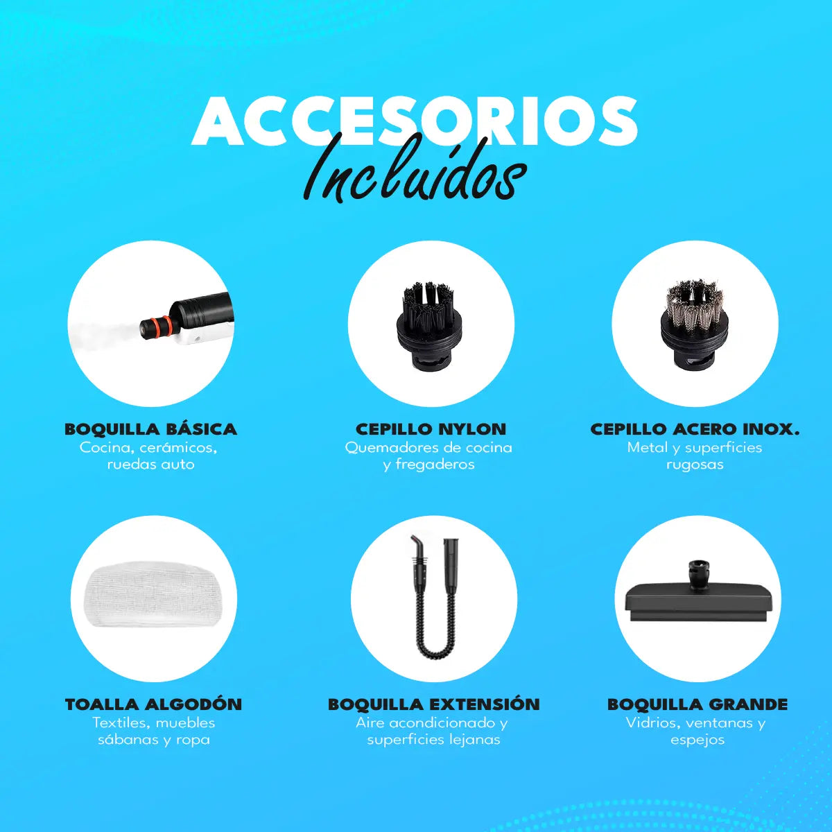 Limpiador A Vapor Pistola Limpieza Alta Presión Color Blanco Lernen