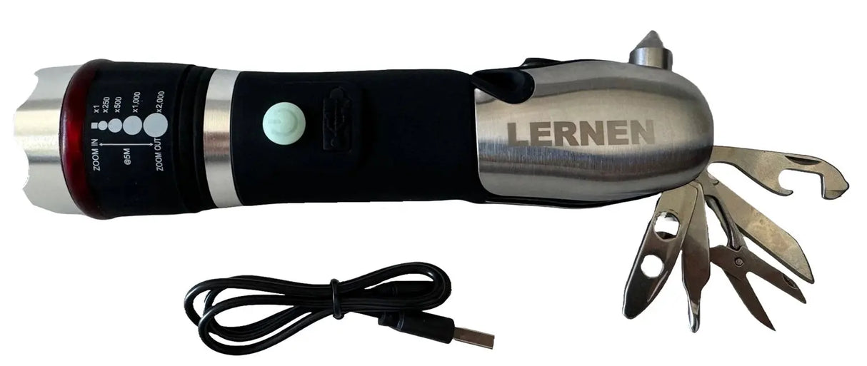 Linterna Recargable con Zoom Multiproposito