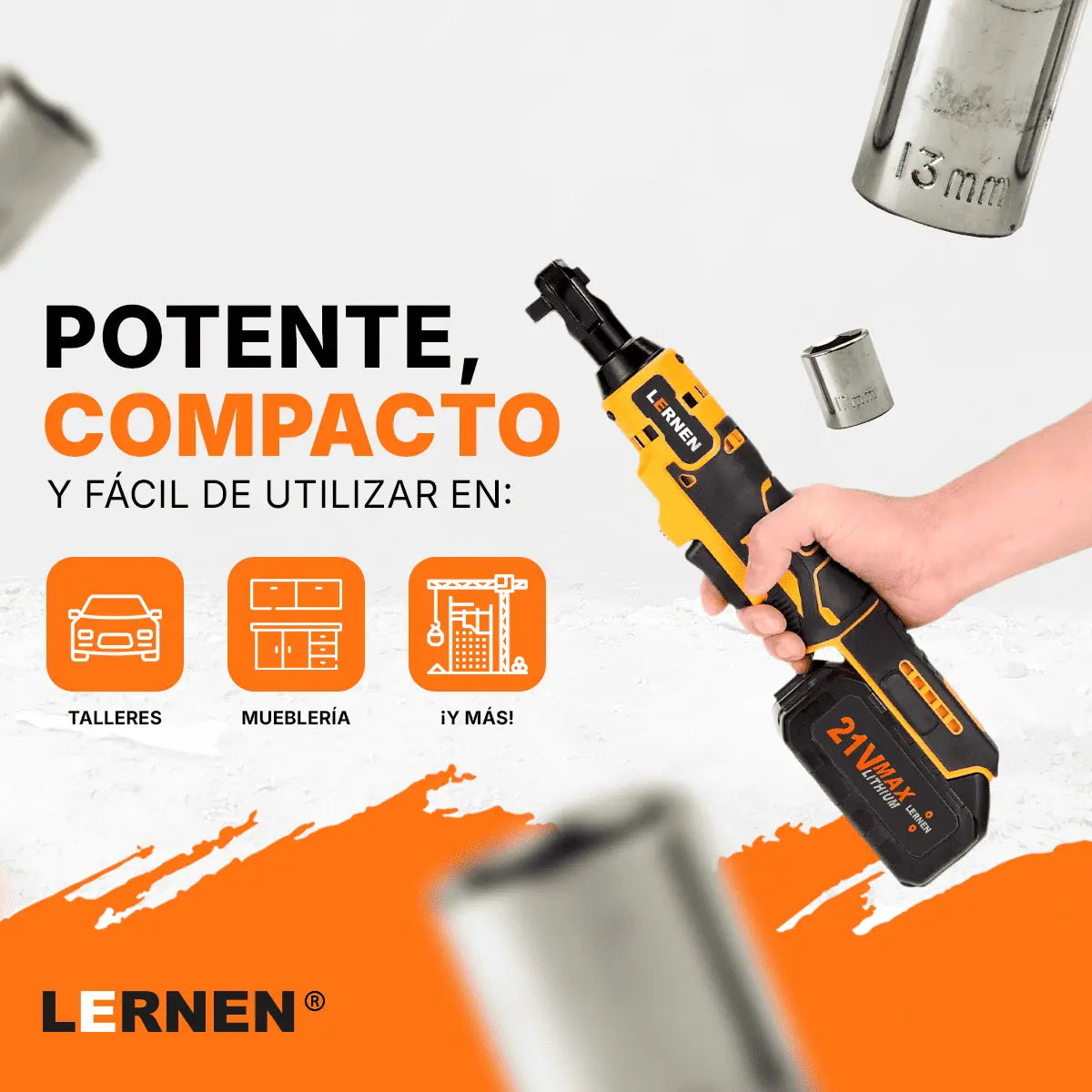 Llave Chicharra eléctrica Inalámbrica PRO + 2 baterías + 6 dados Lernen