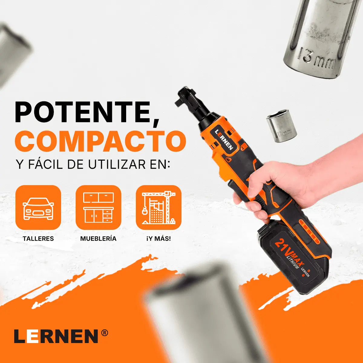 Llave Chicharra eléctrica Inalámbrica + 2 baterías + 6 dados Lernen