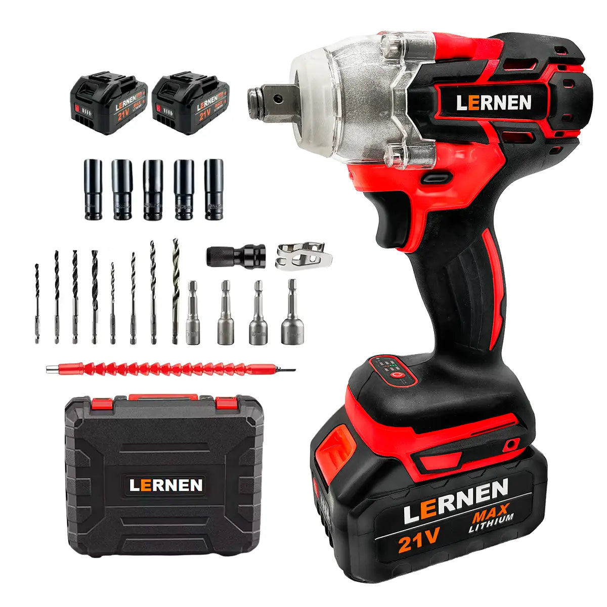 Llave Impacto 1/2 Lernen 21 V + 2 Baterías Lernen