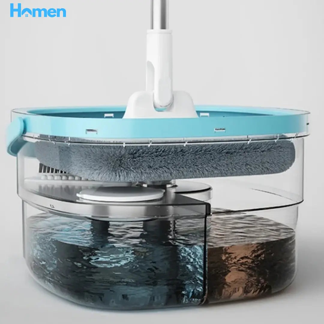 Trapeador Mopa 360 Con Balde Giratorio Centrifugo Microfibra Homen