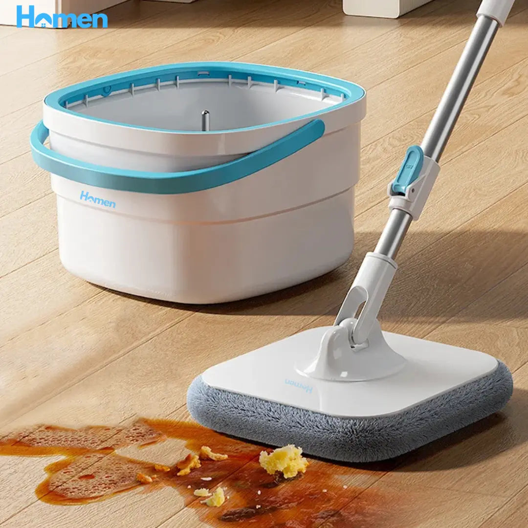 Trapeador Mopa 360 Con Balde Giratorio Centrifugo Microfibra Homen