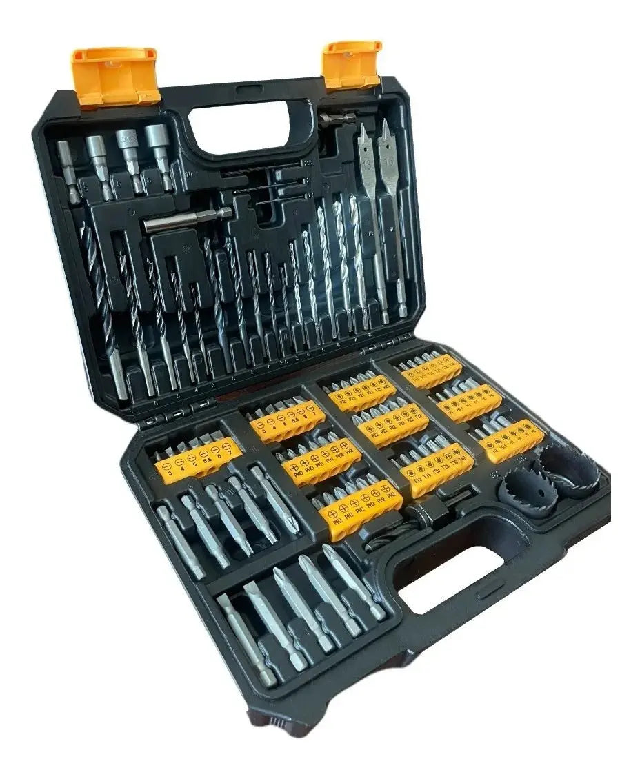 Pack Taladro Inalámbrico Percutor 2 Baterías + Set De 99 Brocas Lernen