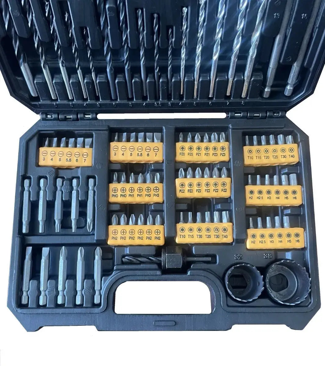 Pack Taladro Inalámbrico Percutor 2 Baterías + Set De 99 Brocas Lernen