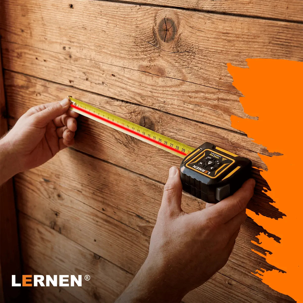 Medidor Distancia Láser Telémetro Con Huincha Lernen