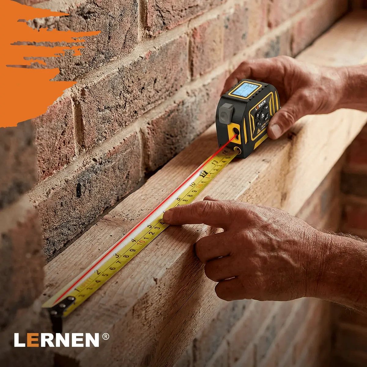 Medidor Distancia Láser Telémetro Con Huincha Lernen