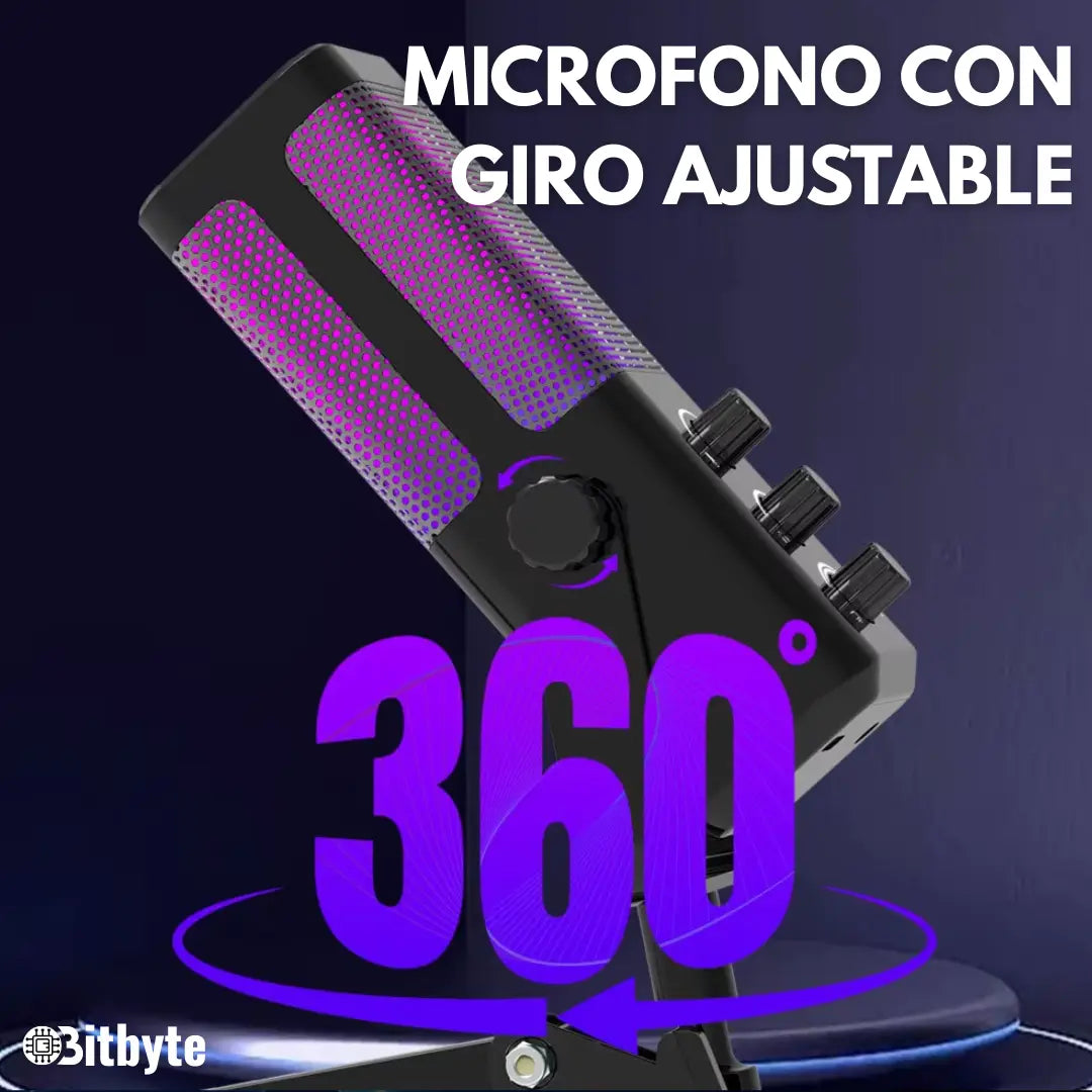 Micrófono de Streaming Podcast RGB Bitbyte