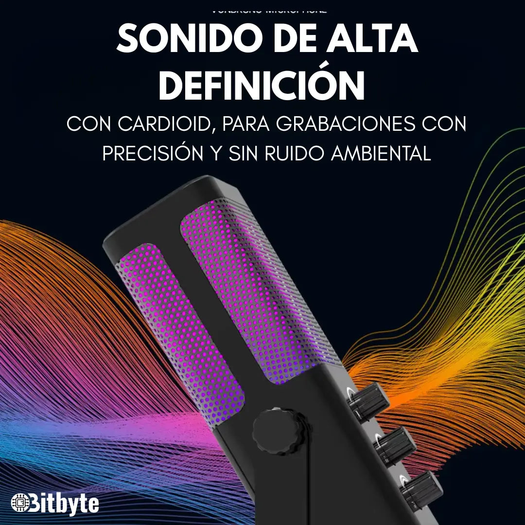 Micrófono de Streaming Podcast RGB Bitbyte