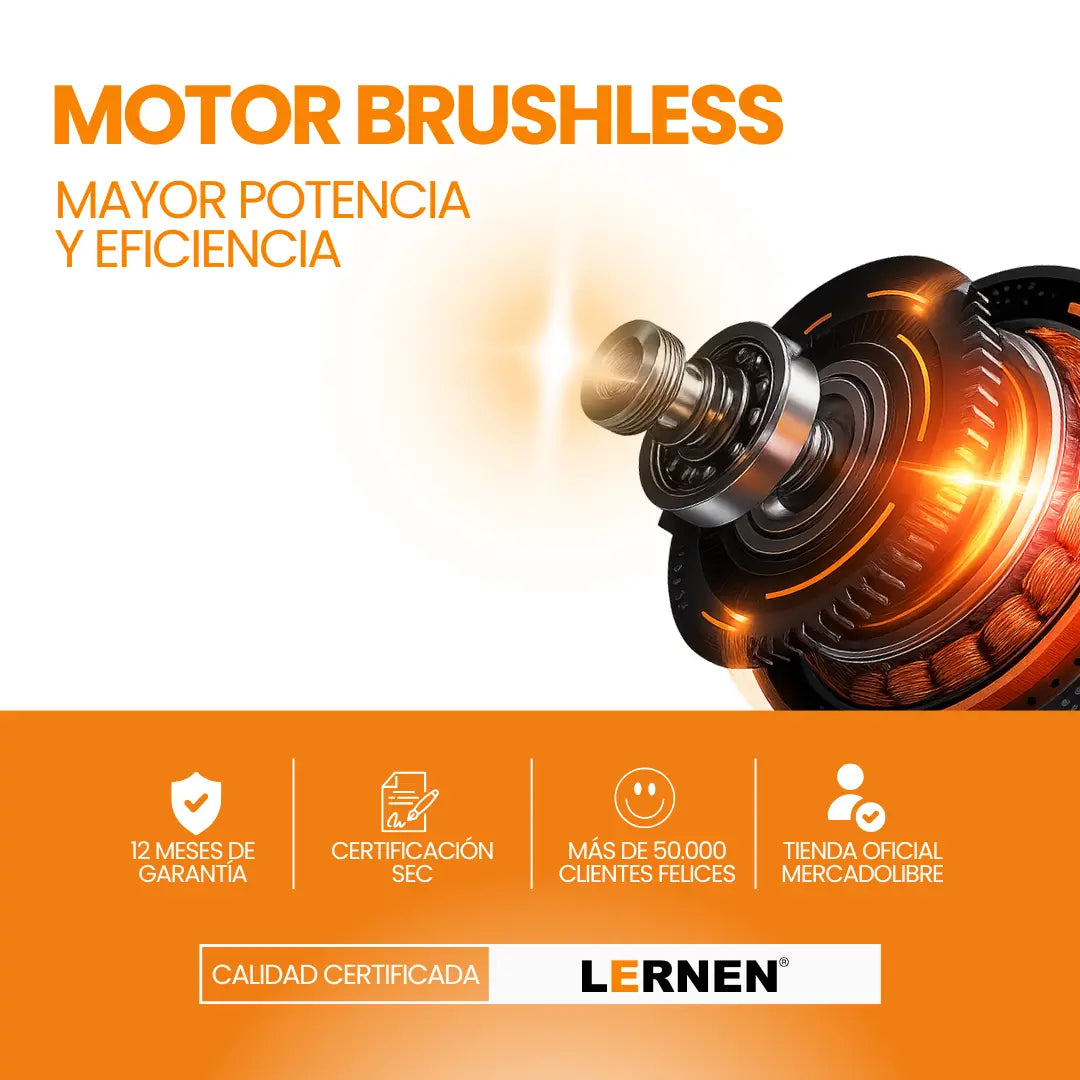 Motosierra Podadora Eléctrica 6 Pulgadas LERNEN + 2 Baterías Lernen