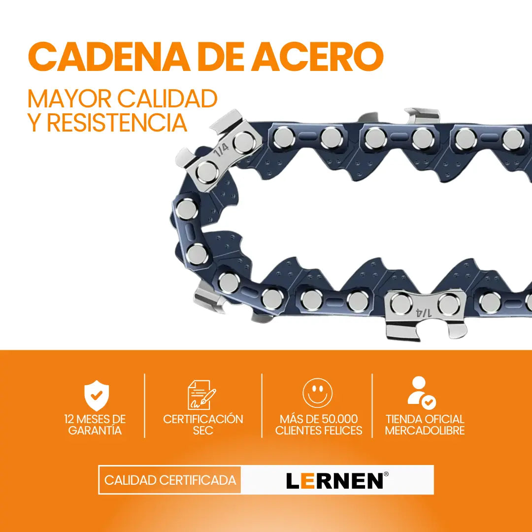 Motosierra Podadora Eléctrica 6 Pulgadas LERNEN + 2 Baterías Lernen