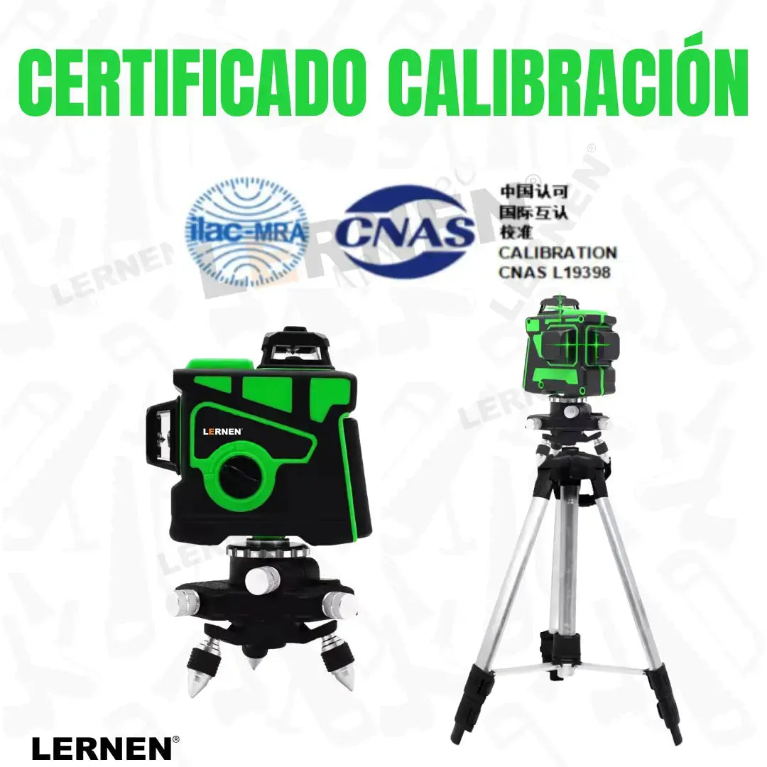 Nivel Laser Profesional 12 Líneas LERNEN + Maletín + Trípode Lernen