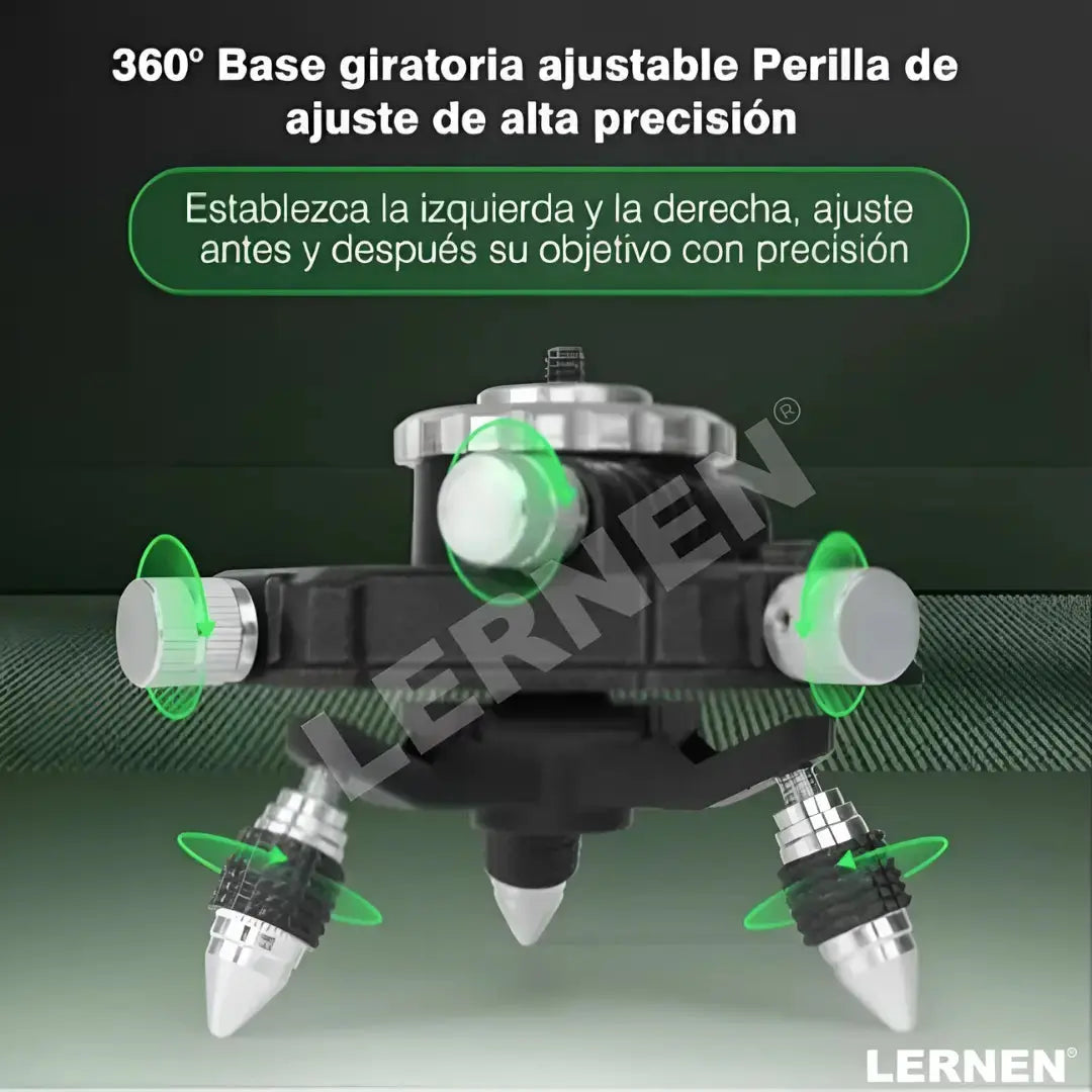 Nivel Laser Profesional 12 Líneas LERNEN + Maletín + Trípode Lernen