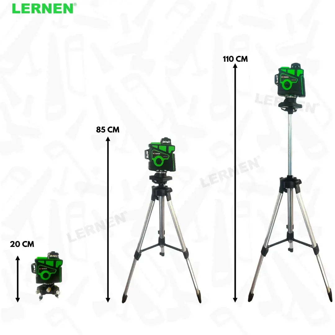 Nivel Laser Profesional 12 Líneas LERNEN + Maletín + Trípode Lernen