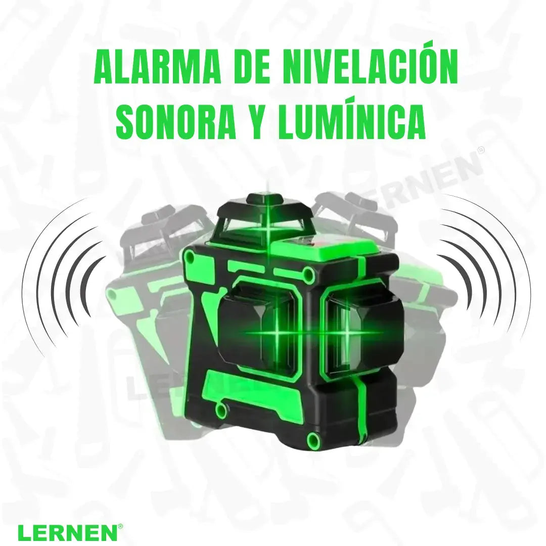 Nivel Laser Profesional 12 Líneas LERNEN + Maletín + Trípode Lernen