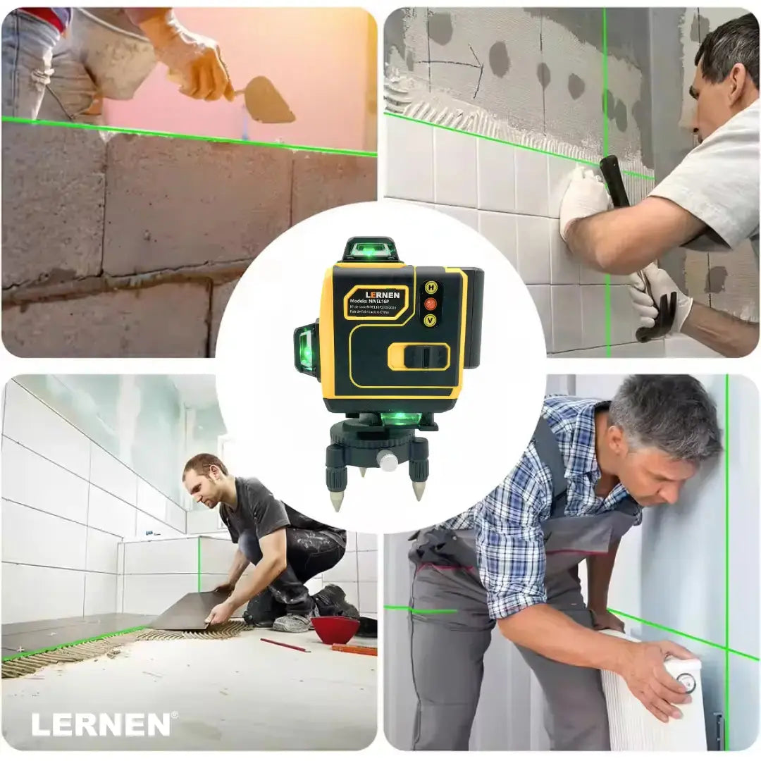 Nivel Laser Profesional 16 Líneas LERNEN + Maletín + Trípode Lernen