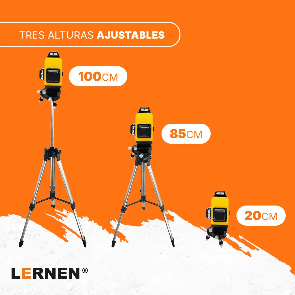 Nivel Laser Profesional 16 Líneas LERNEN + Maletín + Trípode Lernen